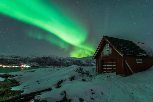 Norwegen Nordlichter Segeln Schiff