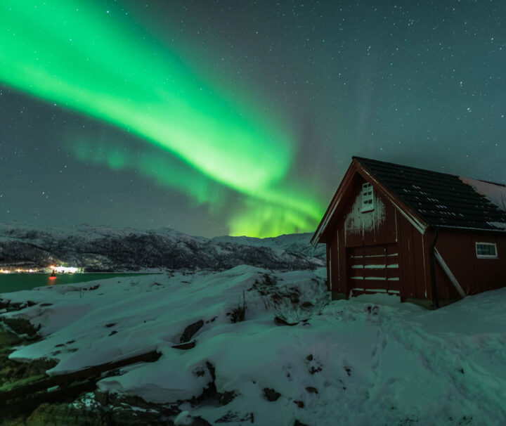 Norwegen Nordlichter Segeln Schiff